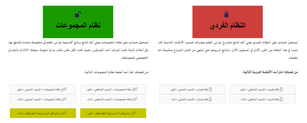 شكل النظام الفردي مغلق ونظام المجموعات مفتوح